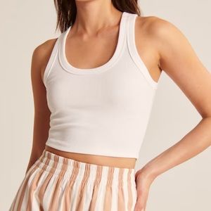 Abercrombie & Fitch White Essential Scoopnceck Tank, Size S NWOT